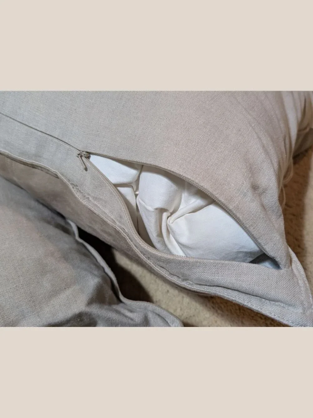 SET OF 2 RARE Pottery Barn FAUX Suede/Linnen Pillow Cover 24